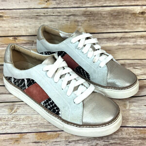 Crown Vintage Womens Womens Suede & Metallic Kalinda Sneakers Size 8.5